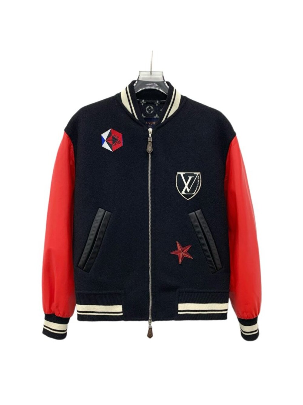 Louis Vuitton Color-Block Wool Baseball Jacket